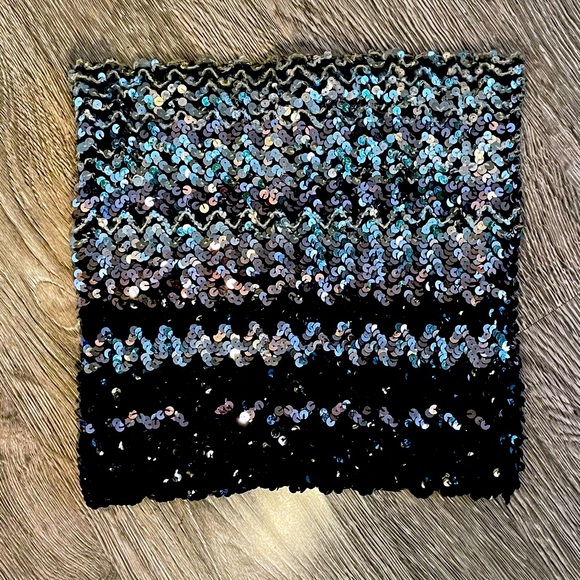 Authentic Disco Era Sequin Tube Top Ombré Vintage - Picture 1 of 6